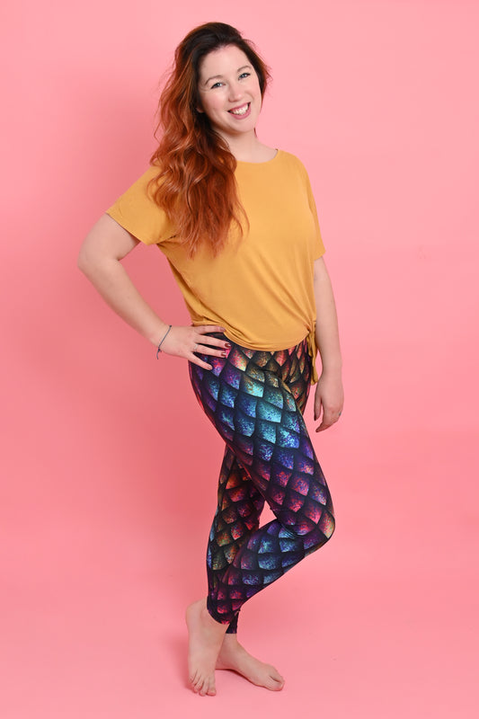 Rainbow Dragon Scales Women's Activewear Leggings