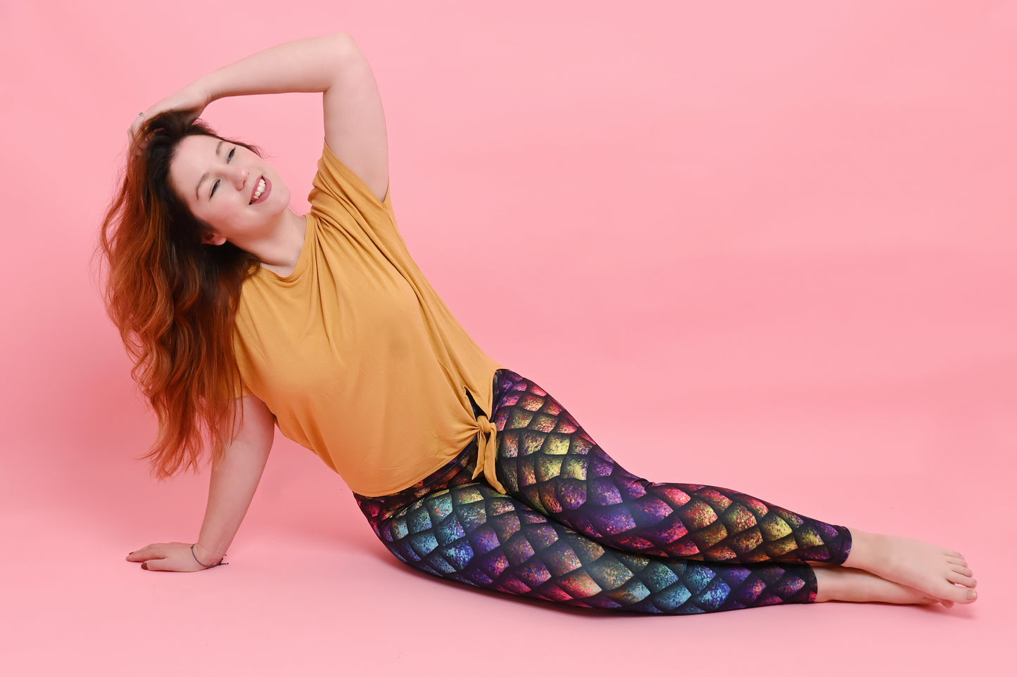 Rainbow Dragon Scales Women's Activewear Leggings