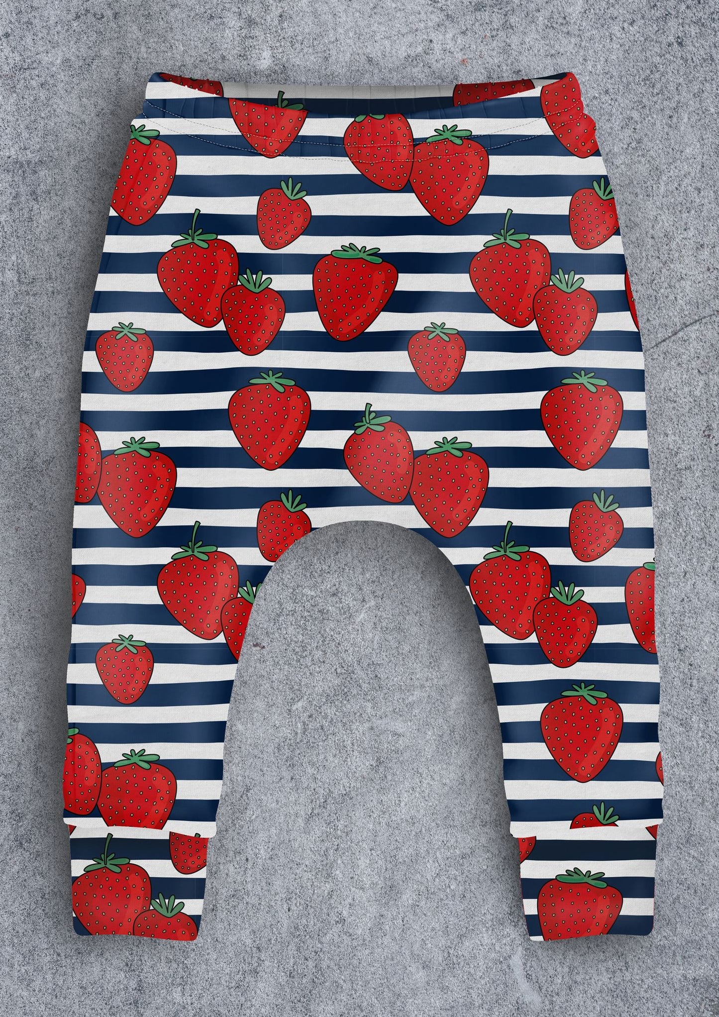Strawberry & Stripes Children's Cotton Jersey Leggings