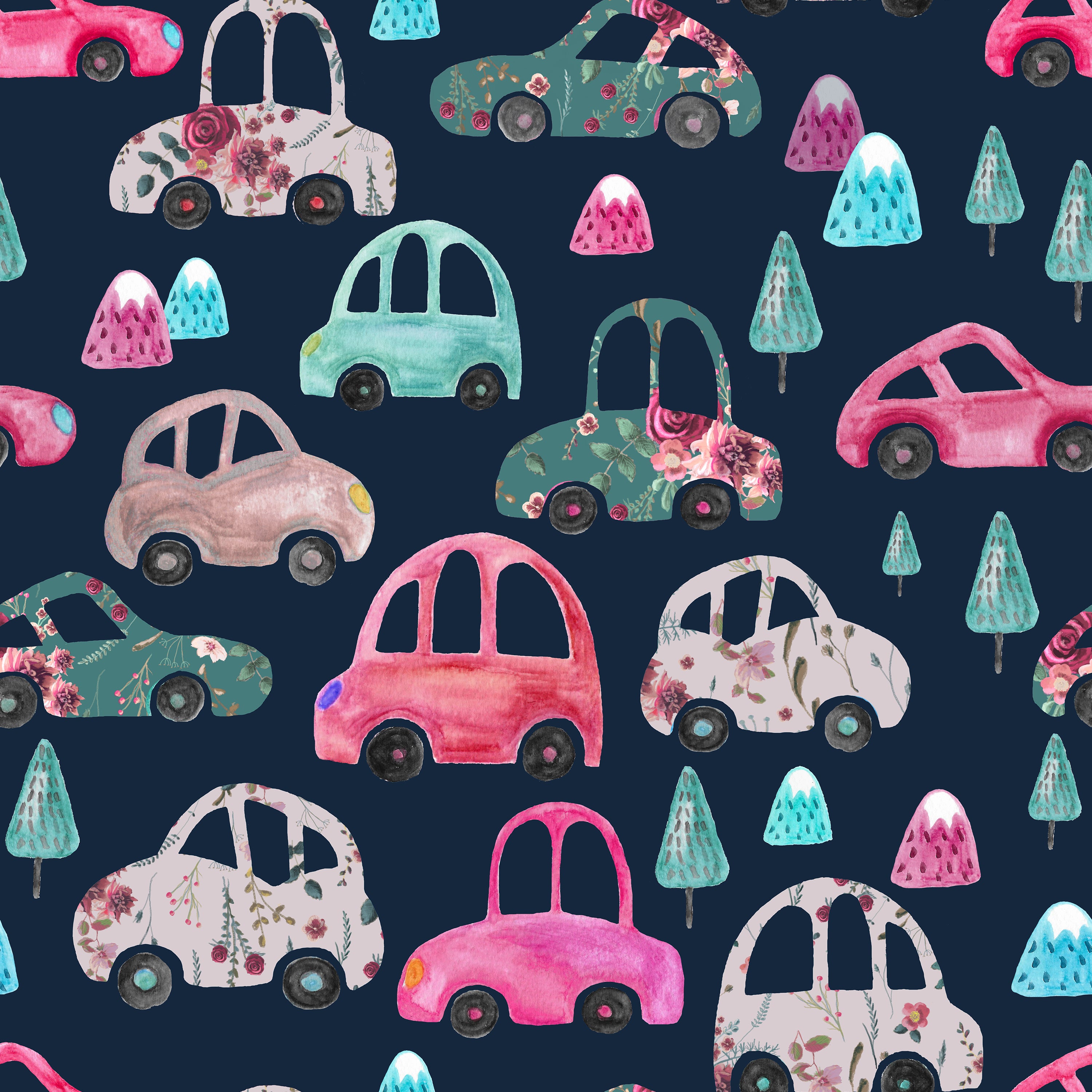 Pink Car Women's Activewear Leggings