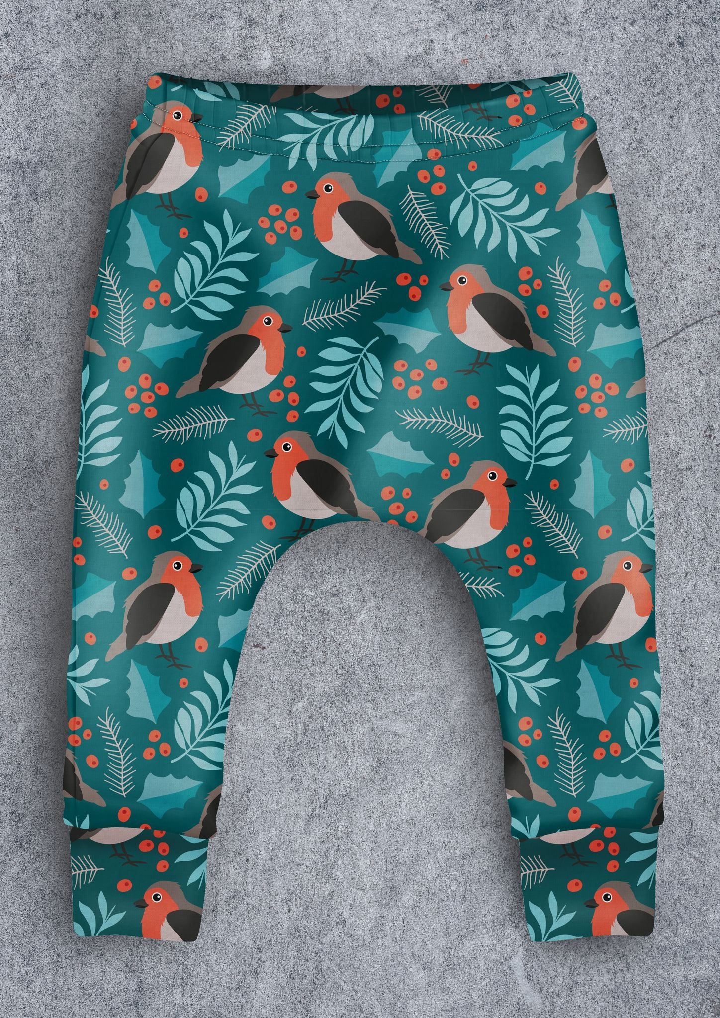 Christmas Robin Children's Cotton Jersey Leggings