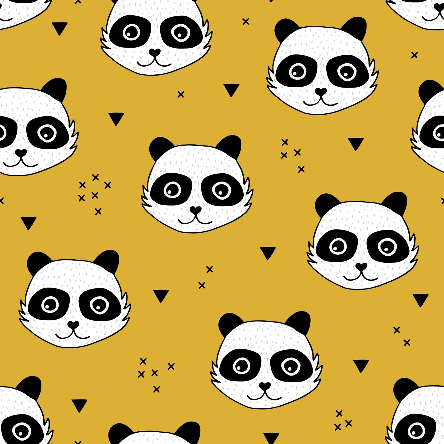 Mustard Panda Pinafore Dress