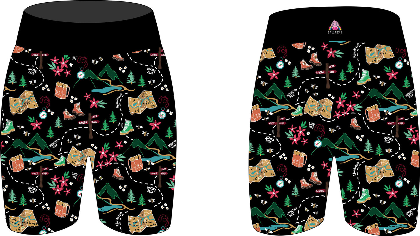 Black Hiking/Walking Women's Active Shorts