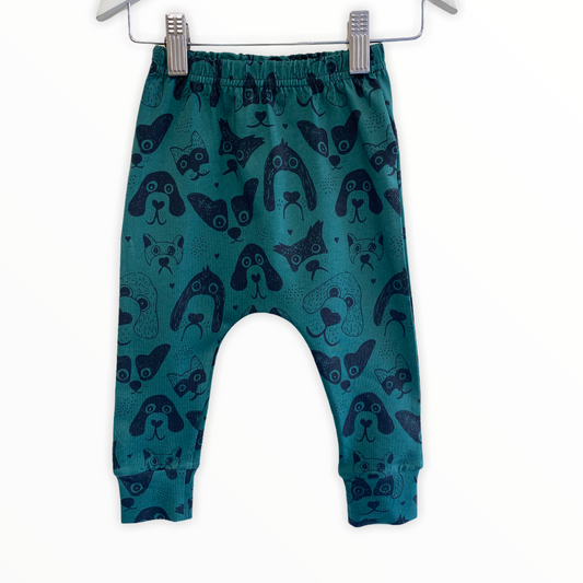 Teal Dogs Children's Cotton Jersey Leggings