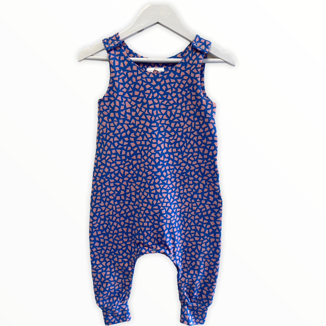 Pink/Blue Terrazzo Dungarees