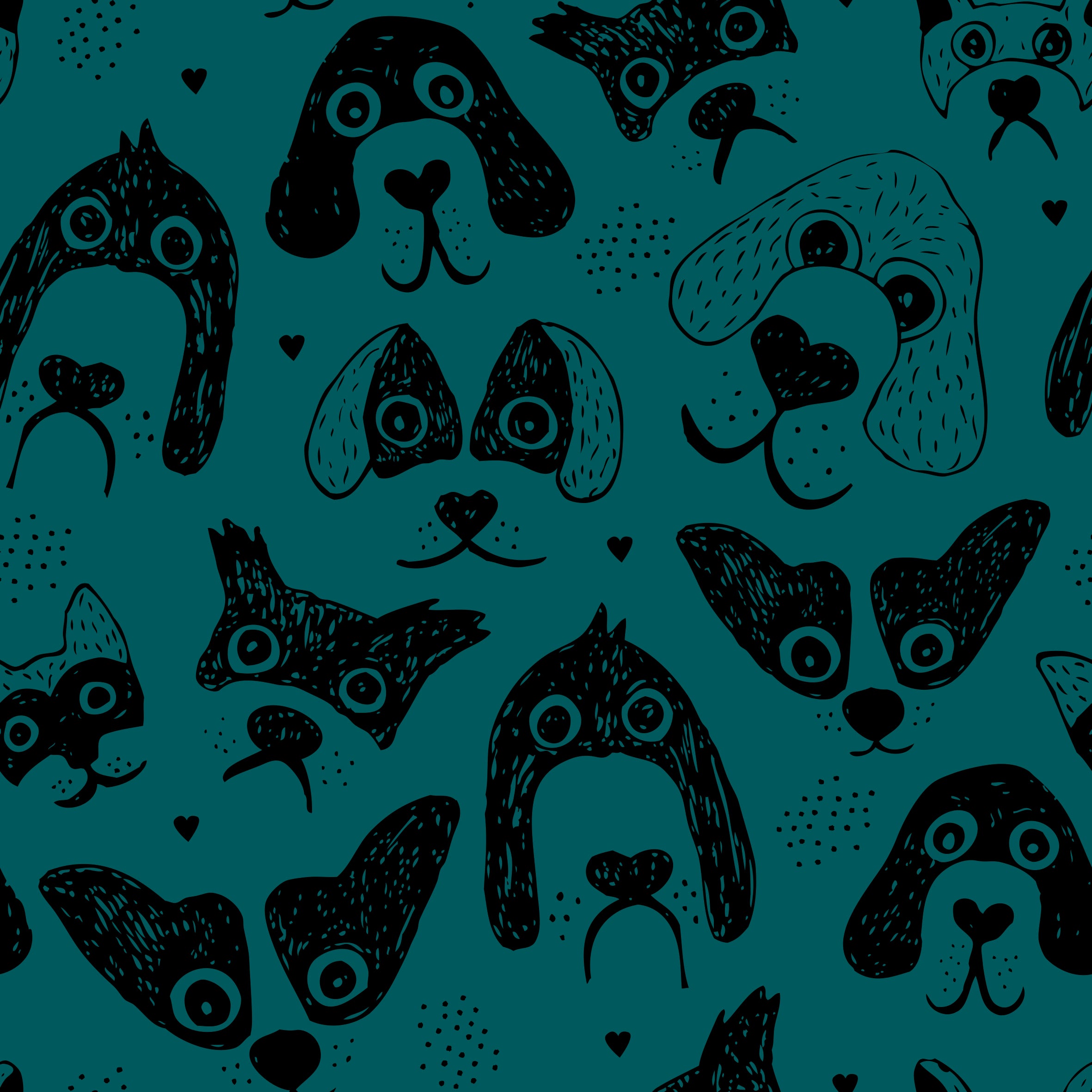 Last Chance - Teal Dogs Women’s Activewear Leggings - Size 4-6 Capri