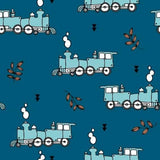 Blue Trains Children's Cotton Jersey Leggings