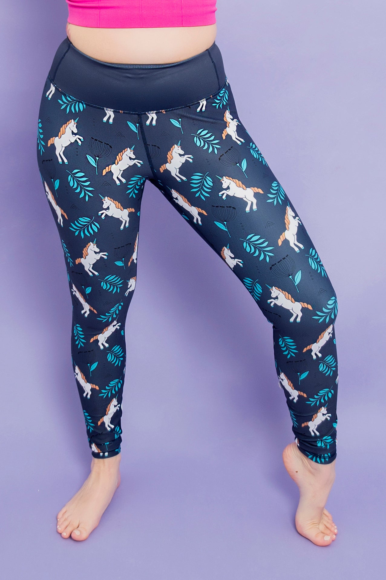 Navy Unicorn Women’s Activewear Leggings