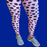 Pink Monochrome Women's Activewear Leggings