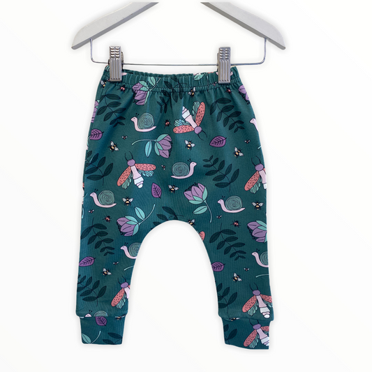 Teal Bug Life Children's Cotton Jersey Leggings