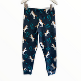 Navy Unicorn Children's Cotton Jersey Leggings