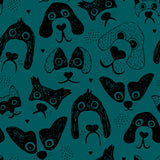 Teal Dogs Children's Cotton Jersey Leggings