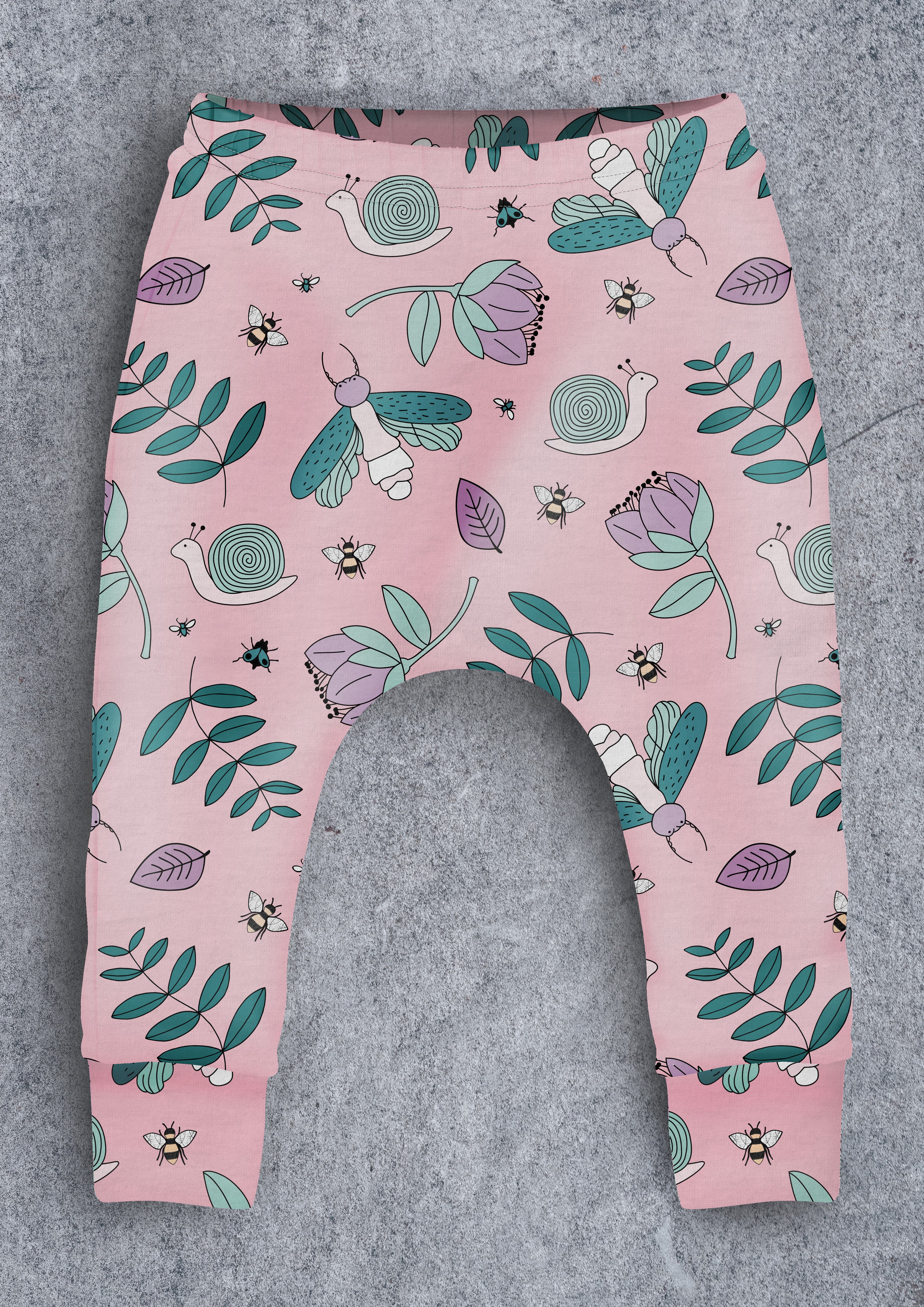 Pink Bug Life Children's Cotton Jersey Leggings
