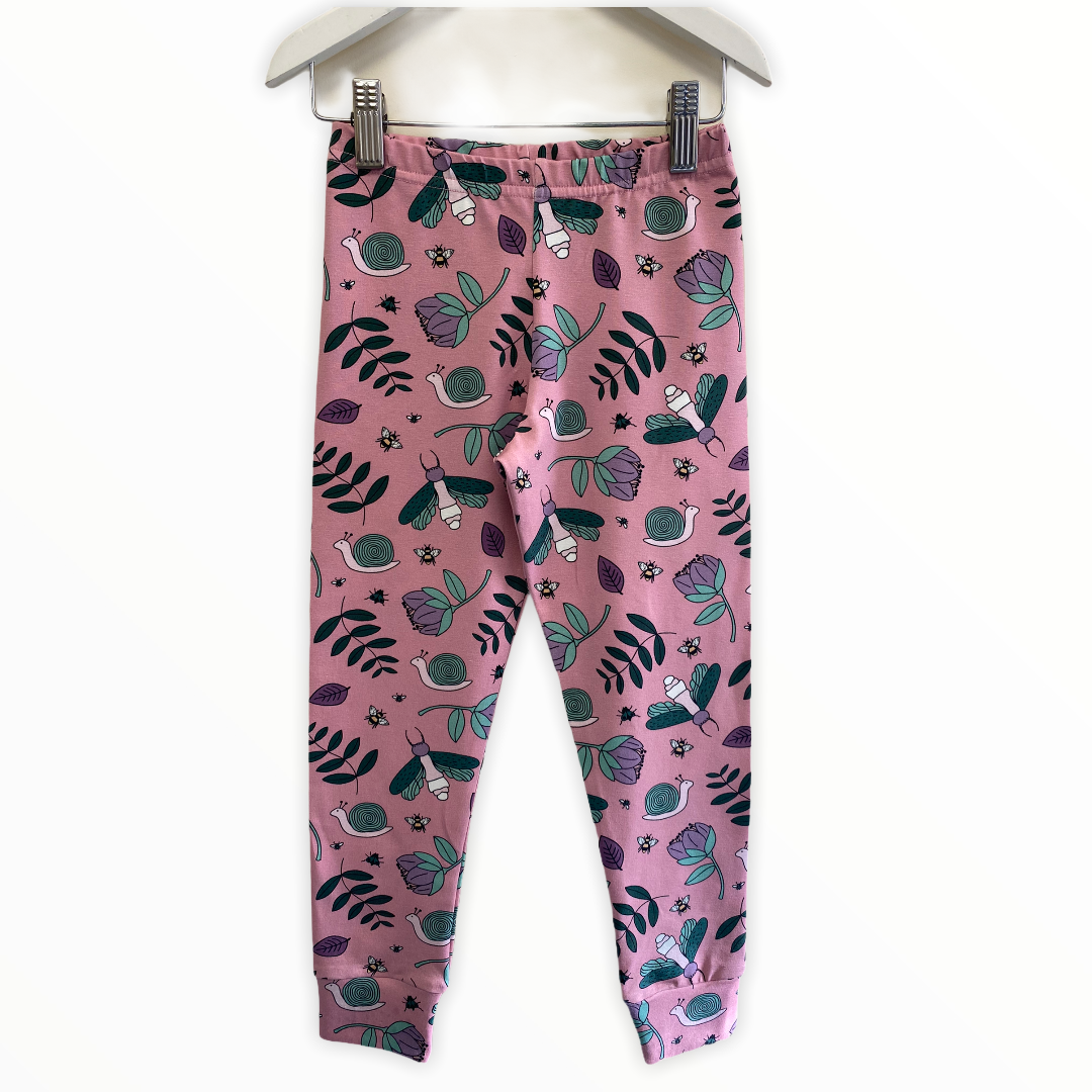 Pink Bug Life Children's Cotton Jersey Leggings