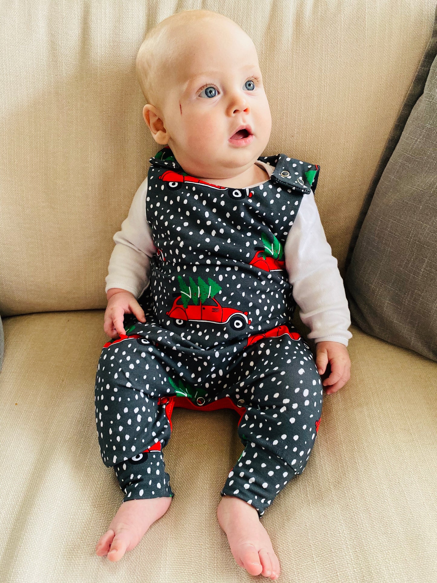 Christmas Cars Dungarees