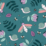 Teal Bug Life Children's Cotton Jersey Leggings