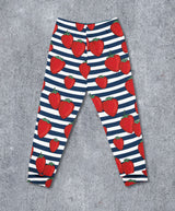 Strawberry & Stripes Children's Cotton Jersey Leggings