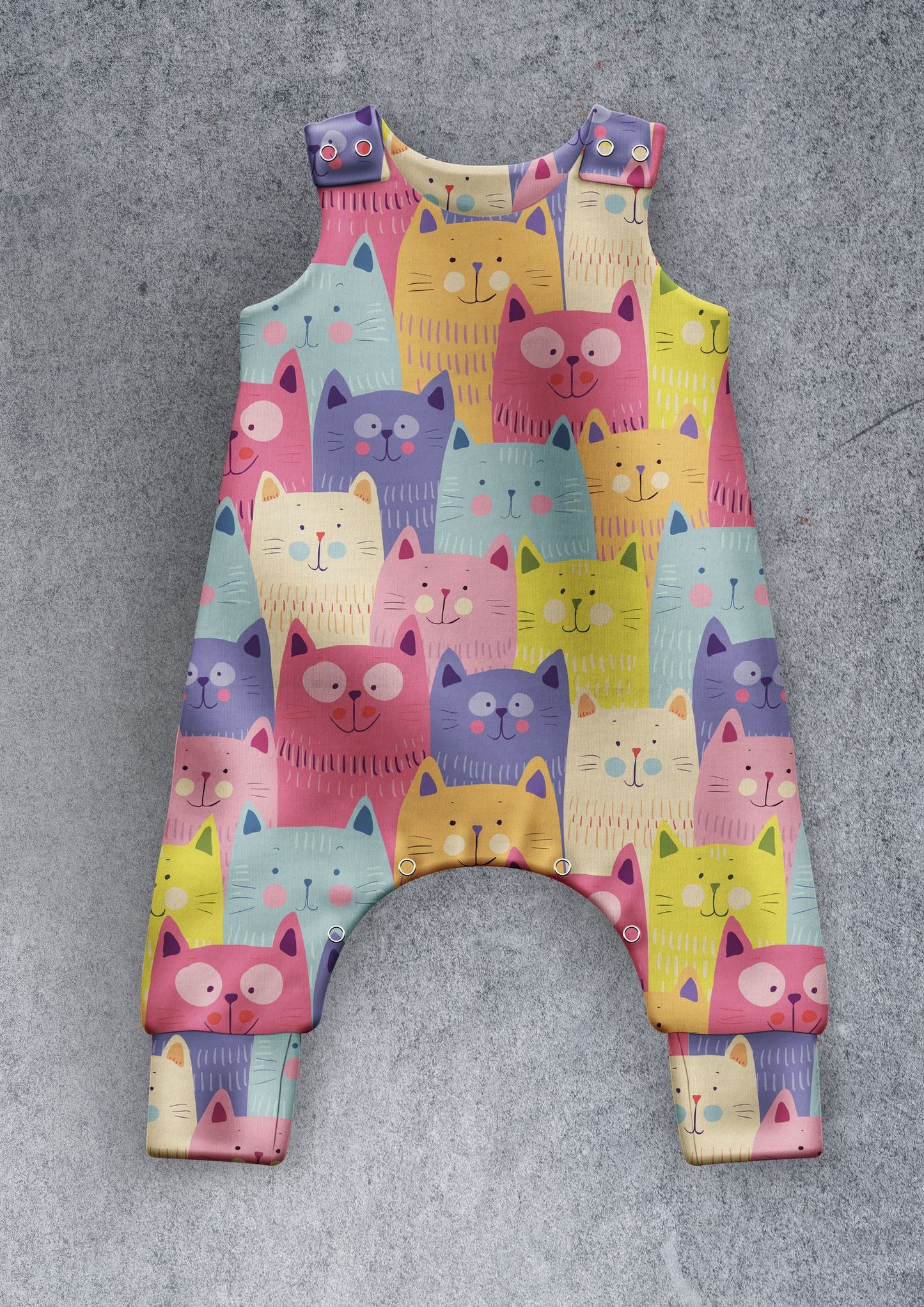 Colourful Cats Dungarees