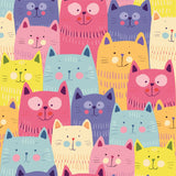 Colourful Cats Children's Cotton Jersey Leggings
