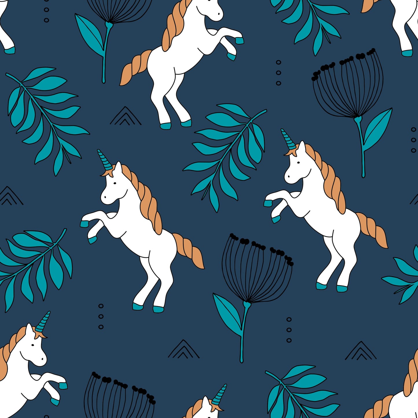 Navy Unicorn Women’s Activewear Leggings