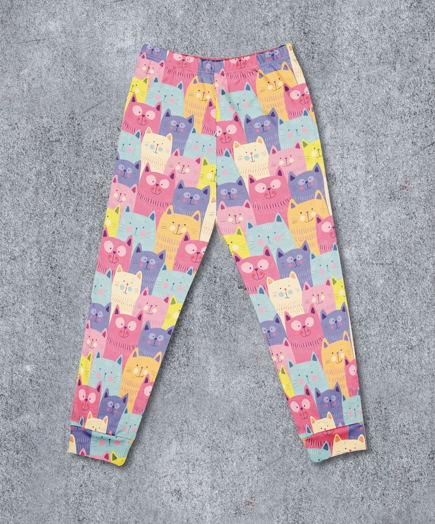 Colourful Cats Children's Cotton Jersey Leggings