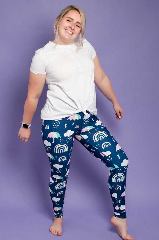 Raindrop/Umbrella Women's Activewear Leggings