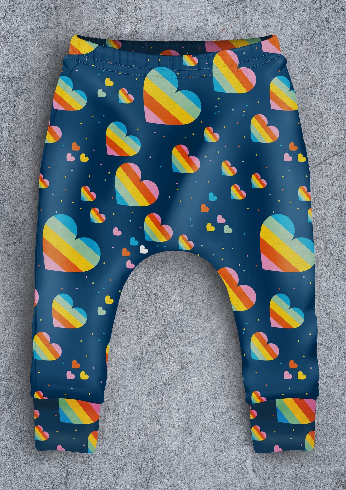 Rainbow Hearts Children's Cotton Jersey Leggings