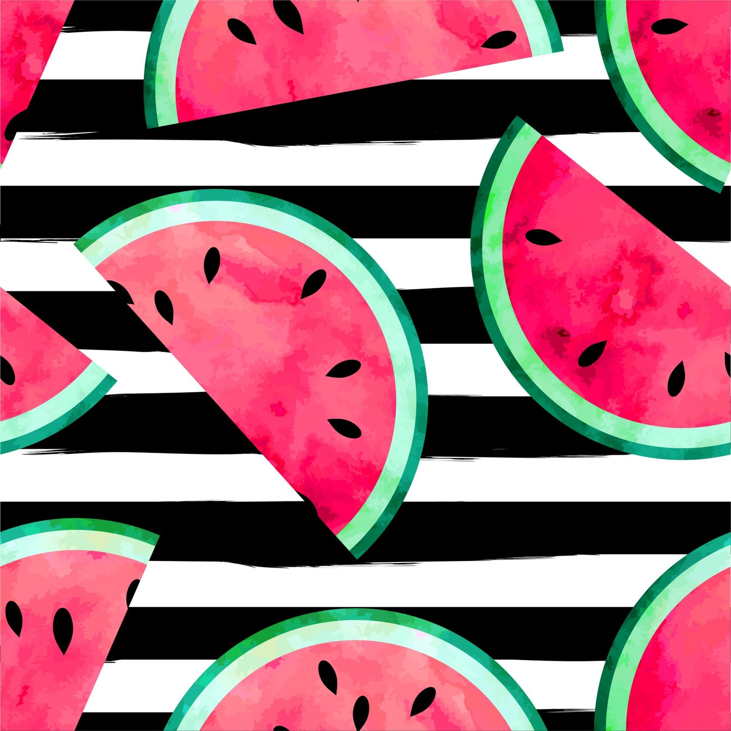Watermelon Stripes Women's Activewear Leggings