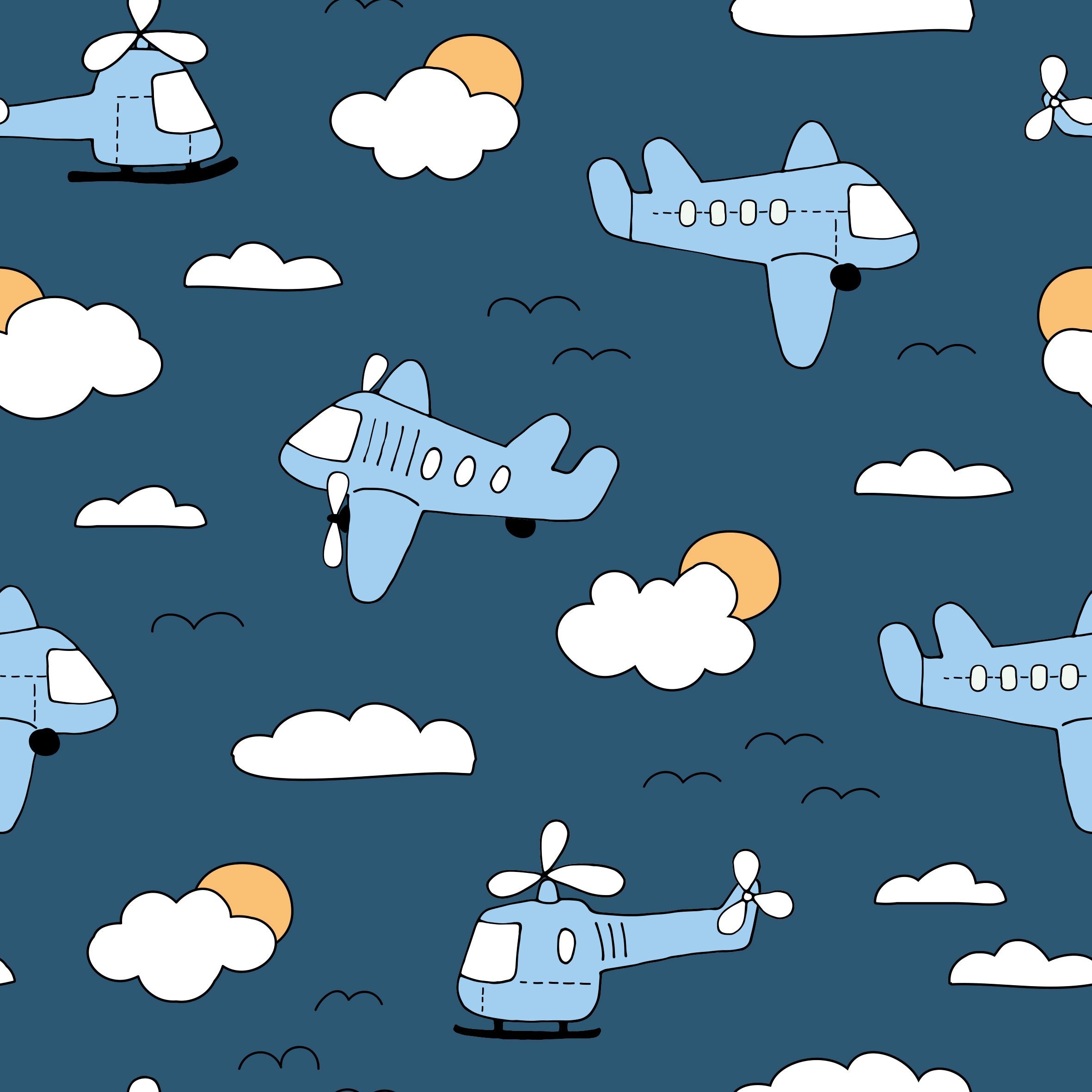 Planes Children's Cotton Jersey Leggings